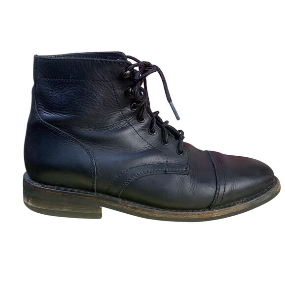 Thursday Boot Co. Captain Black Leather Lace-Up Boots Men’s Size 9.5 - Picture 1 of 9